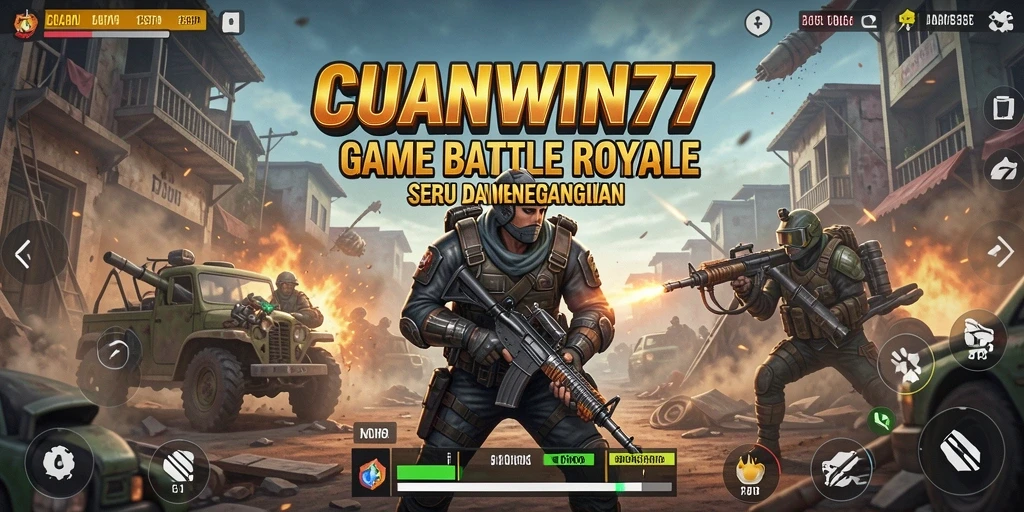 Tangkapan layar CUANWIN77 menampilkan aksi pertempuran seru di arena Battle Royale.