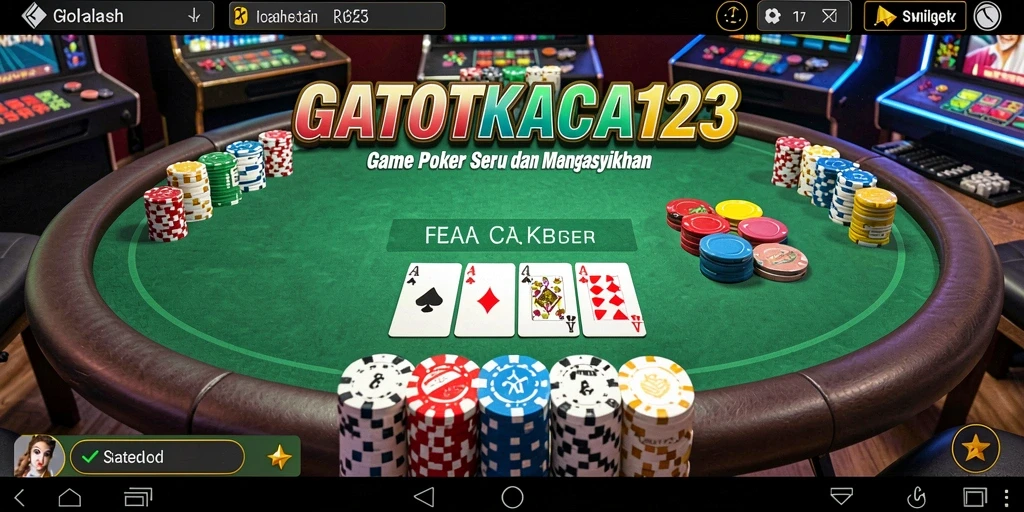 Screenshot GATOTKACA123 menampilkan aksi seru permainan Poker.