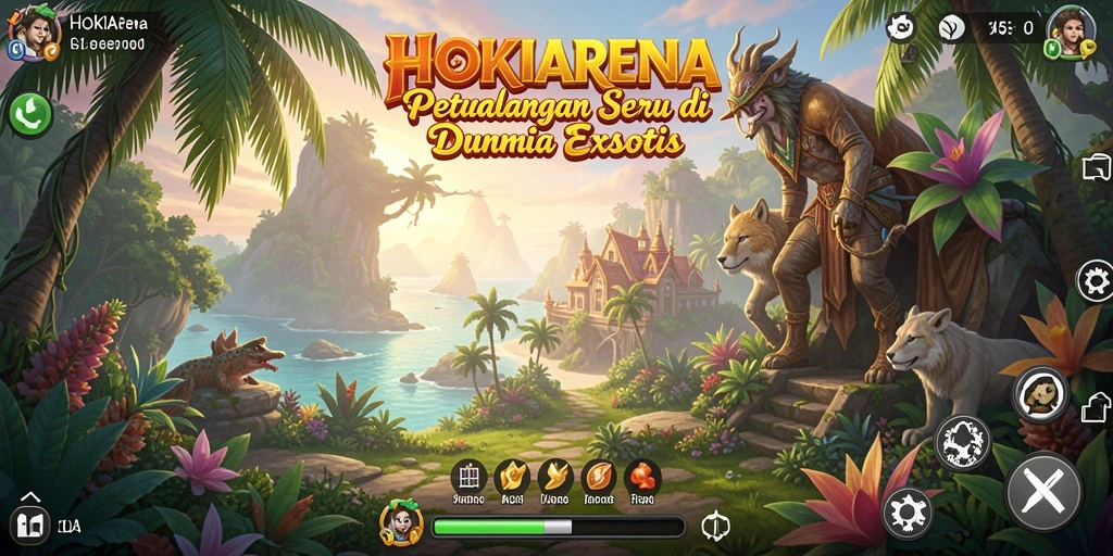 Gameplay HOKIARENA dengan aksi petualangan menarik yang memikat.