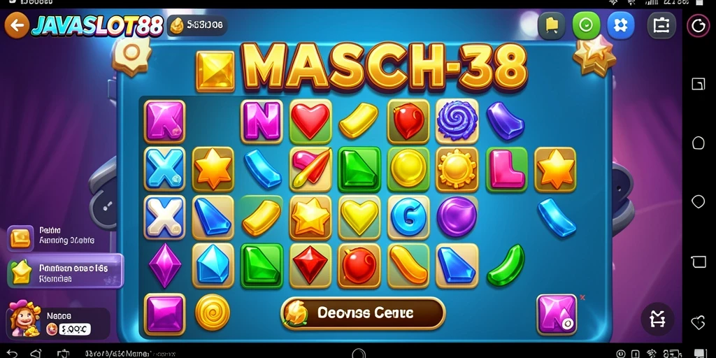 Gameplay seru JAVASLOT88 dengan tantangan Match-3 yang menegangkan.