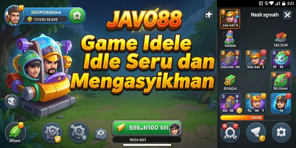 Screenshot utama JAVO88 menampilkan serunya gameplay Idle yang menarik.