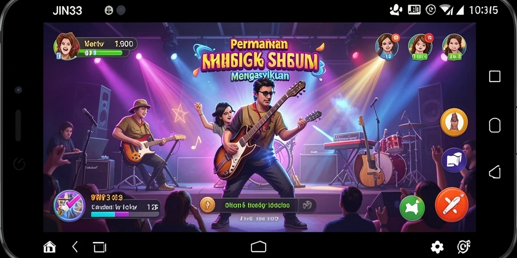Tampilan gameplay JIN33 yang menarik dan dinamis saat bermain musik.