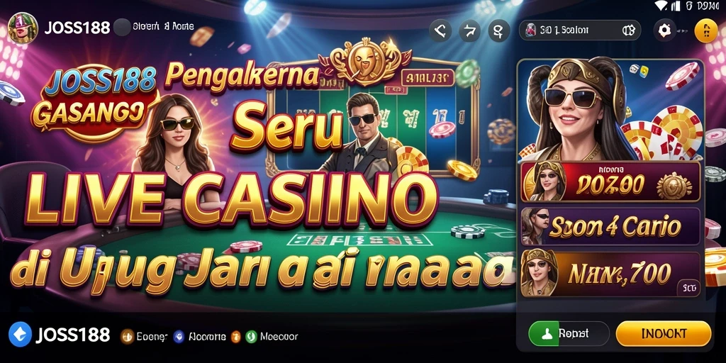 Tampilan gameplay Live Casino yang menarik dan interaktif di JOSS188.