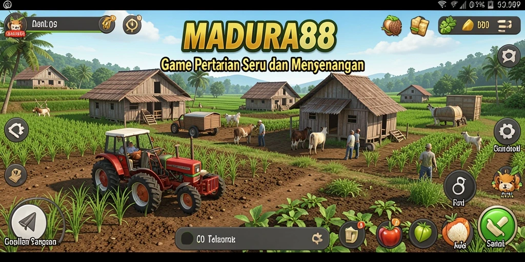 Gameplay MADURA88 yang seru dalam bertani.