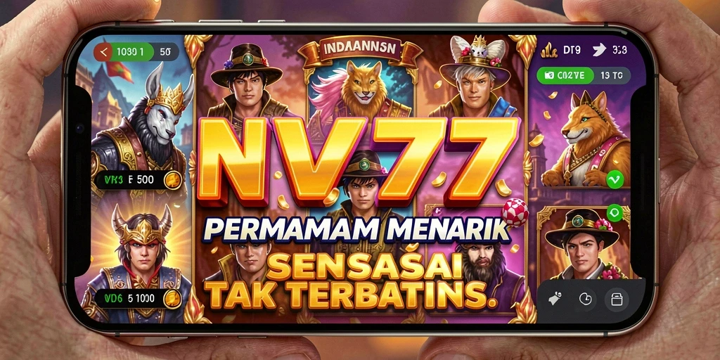 Tampilan screenshot NV77 menunjukkan gameplay Slot yang mengasyikkan dan penuh warna.