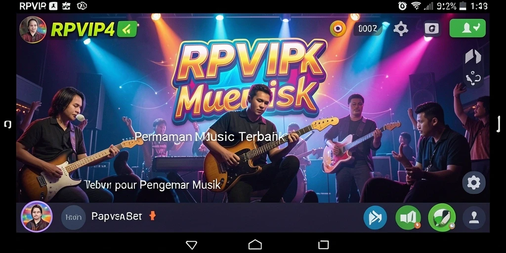 Tampilan screenshot RPVIP4 yang menunjukkan gameplay musik yang seru.