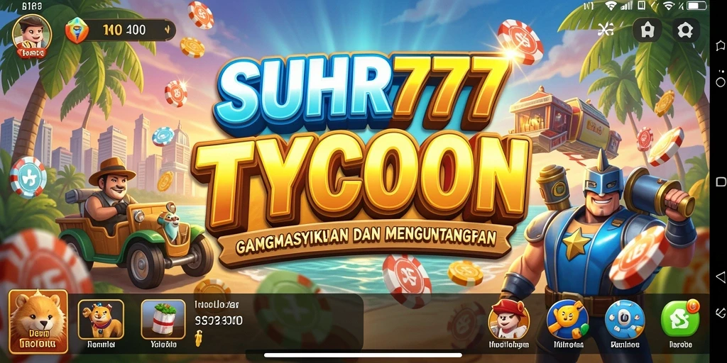 Screenshot utama SUHU777 menunjukkan gameplay Tycoon yang seru.