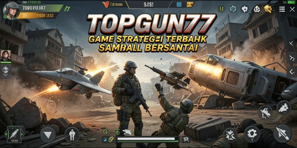 Screenshot gameplay TOPGUN77 menunjukkan strategi yang mendalam.